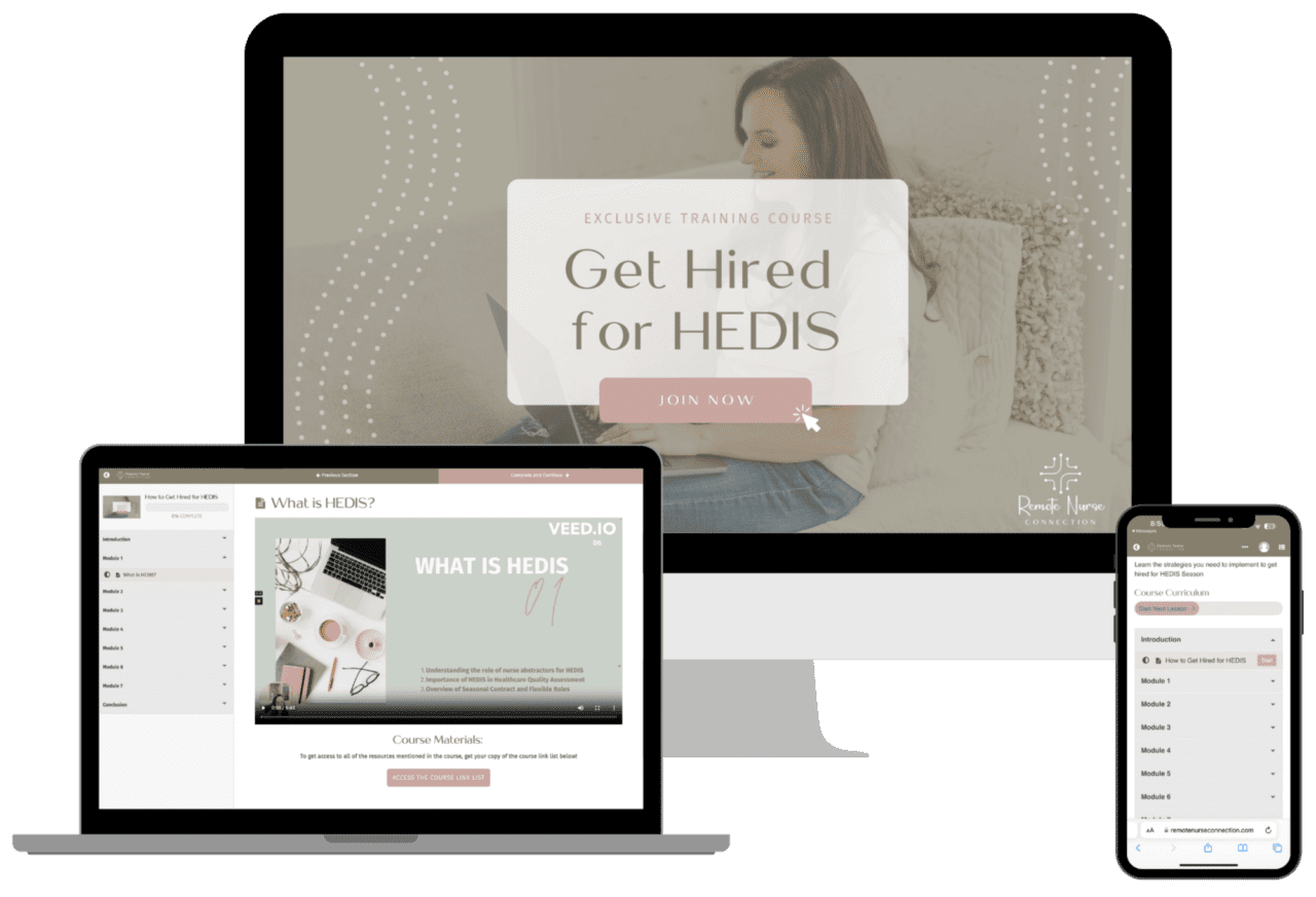 HEDIS Course for Seasonal Remote Nursing Jobs | Remote Nurse Connection