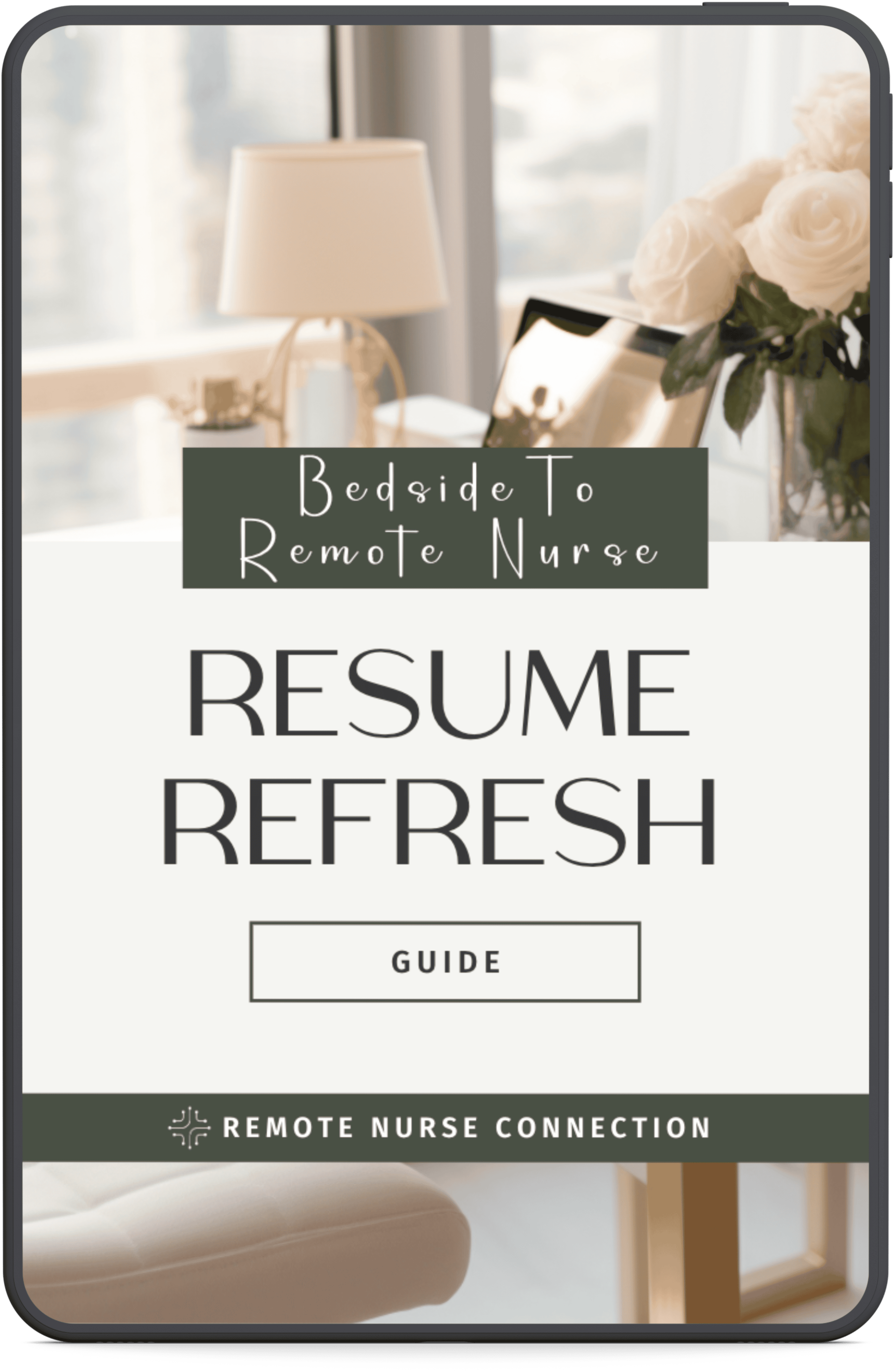 2 - Cover Image remote nurse resume refresh background desk and flowers neutral